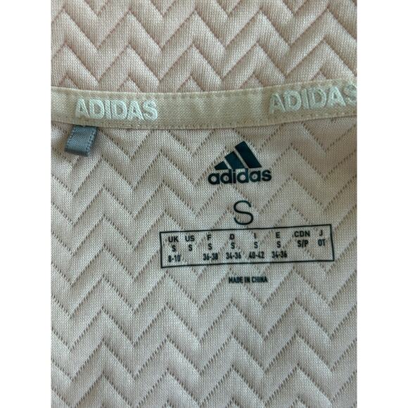 Adidas Pink ZigZag Textured Full Zip Jacket, Size Small - Picture 11 of 11